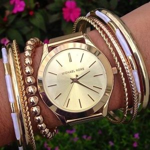 😍MK Slim Runway Gold watch🔥😍